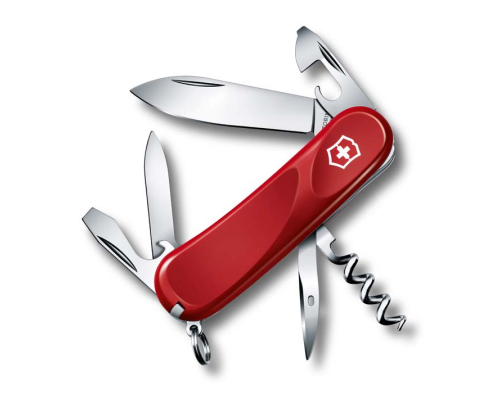 Нож перочинный Victorinox Evolution 10, 85 мм, 13 функций, рукоять пластик, красный