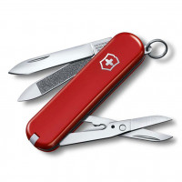 Нож-брелок Victorinox Executive 81, 65 мм, 7 функций, рукоять пластик, красный